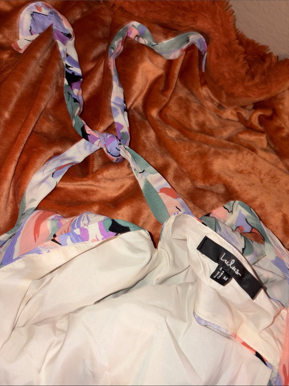 Pastel Floral Halter Dress - Picture 2 of 5